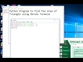 Python Program to find the Area of Triangle