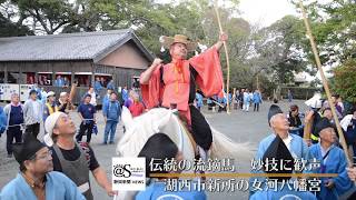 伝統の流鏑馬　妙技に歓声　湖西で例大祭神事