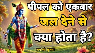 भगवान श्री कृष्ण कहते है पीपल के वृक्ष को एकबार जल देने से क्या होता है? | A.K.S.R..#gyan  #bhagti