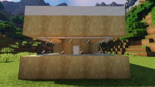 Modern Wooden House for Minecraft Survival #minecraft #minecraftbuilding #minecraftbuild