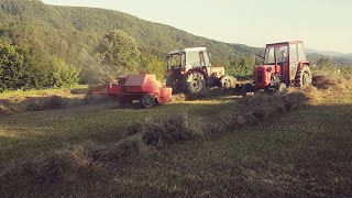 Sakupljanje sijena sa MF 65,baliranje sa Zetor 6045 i welger AP 41 - Sezona 2020