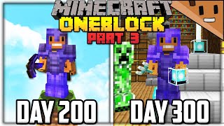I Spent 300 Days in ONE BLOCK Minecraft... Here's What Happened
