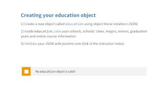 Validating JSON Quiz - JavaScript Basics