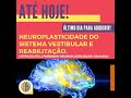 webinar gravado dia 25 07 2020 neuroplasticidade do sistema vestibular e reabilitação