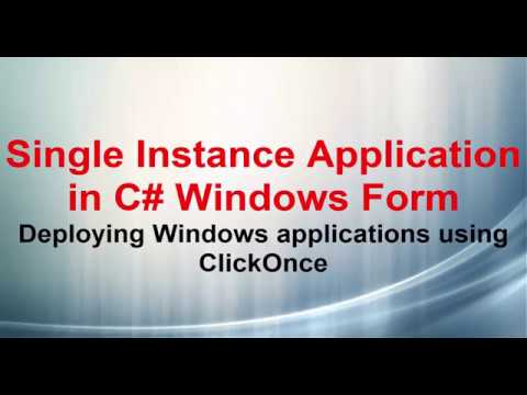 Single Instance Application in C# Windows Forms Single Instance Application in C# Windows Forms