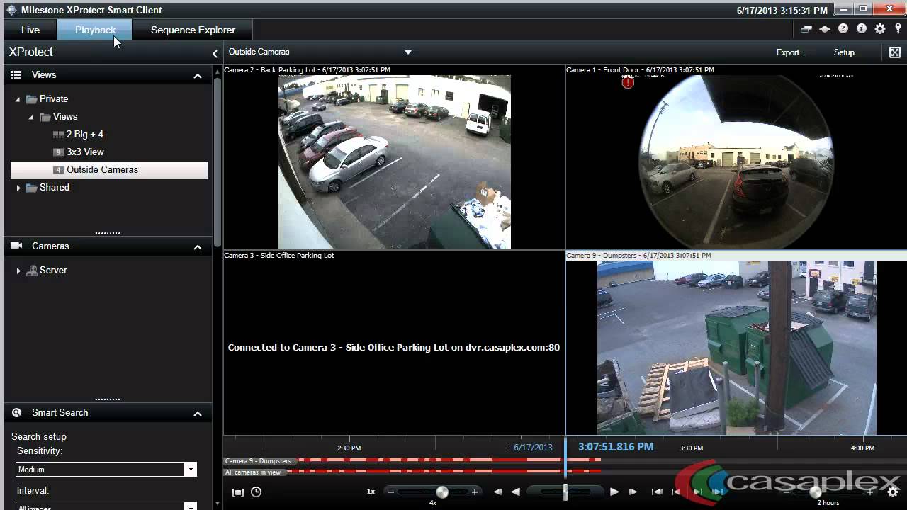 Milestone XProtect Smart Client - Playback Video On Multiple Cameras At ...