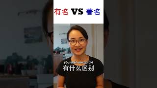 【有名yǒu míng】VS【著名zhù míng】有什么区别？HSK 4 中文词汇 Chinese Vocabulary - 每日中文课 Free To Learn
