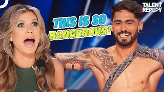 Judges Sure Super Silva Jr. Was Going to Fall! | America's Got Talent 2024