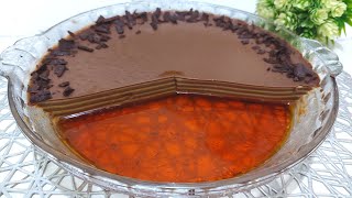 Buat ini bikin ketagihan, Resep puding custard karamel || Puding karamel lapis coklat