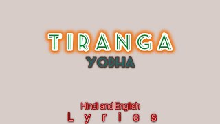 tiranga song lyrics in hindi from movie yodha #tiranga lyrics #tiranga lyrics in hindi