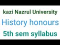 KNU Syllabus 5th sem History hons