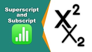 How to superscript and subscript in Apple Numbers (Spreadsheet) on Mac