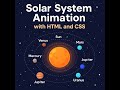 Solar System Animation with HTML and CSS | Step-by-Step Animation Tutorial for Beginners
