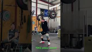 70KG power snatch #fitness #snatch #olympicweightlifting #usaweightlifting #weightlifting