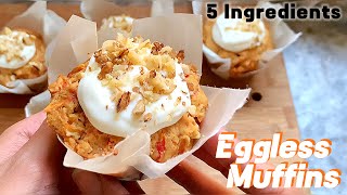 Eggless Carrot Muffins| How To Make Carrot Muffins| Quick \u0026 Easy Recipe 🤩| Cake in 5 Minutes!