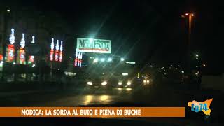 Modica, la Sorda al buio e piena di buche