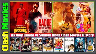 Salman Khan Vs Akshay Kumar Movies Clash History with Box Office Collection Detail Report.