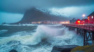 Strong storm slams Norway with 143.3 mph! Coastal damage, Avalanche risks, and High water levels!