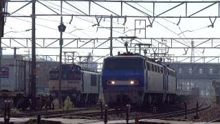 JR貨物 EF200-16+EF200-2(1250レ 重連牽引) / EF64-1019(1653レ) 清洲駅