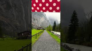Happy rainy day #switzerland #youtubeshorts #nature #travel #spring #lauterbrunnen