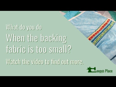 What do you do when fabric is not wide enough?