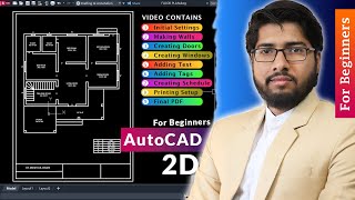 AutoCAD Simple Floor Plan Tutorial for Beginners | Explained in Hindi
