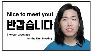 '반갑습니다', '처음 뵙겠습니다' | Learn Korean Greetings for the First Meeting