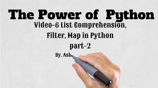 12 Datastructure List Comprehension| Filter, Map functions in Python| Python for beginners