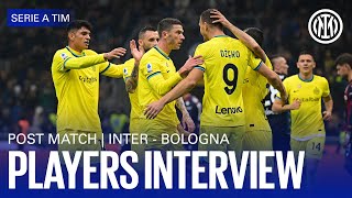 INTER 6-1 BOLOGNA | DIMARCO AND DZEKO INTERVIEWS 🎙️⚫🔵