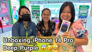 AMBIL DAN UNBOXING IPHONE 14 PRO DI MAXIS CENTRE KABOTA! | SO EXCITED 😆