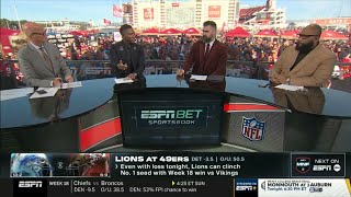 Monday Night Football | Jason Kelce BOLD predictions Detroit Lions vs San Francisco 49ers in WEEK 17