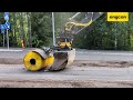 Detachable sweeper work with an engcon equipped excavator Volvo EW160E