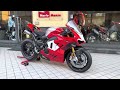 ducati panigale v4r 2023 con scarico racing akrapovic alto completo 240 5 hp