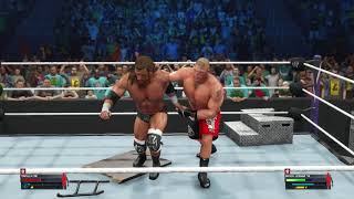 Brock Lesnar Catches Triple H With An F5 - WWE 2K23