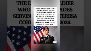A warrior’s last battle wasn’t a warzone, it was a stroke. 💔🕊️#TeresaCobleSalinas #shorts #viral