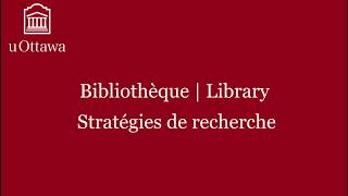 4. Stratégies de recherche