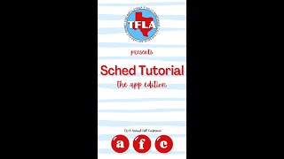 Sched Tutorial App Version