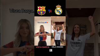 Hala Madrid⚪ Vs ViscaBarca🔵 Dance challenge 19😍 futbol⚽ #halamadrid #laliga #realmadried #viscabarca