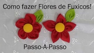 Como Fazer Flor de Fuxico - Passo a Passo Fuxico