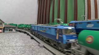 HOscale 複々線ちょっとした勾配 タキしかかたんw EH800 EF66 EH200 タキ43000 【GoPro】 part 3   006