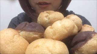 女子の一人おやつ☆HIROTAのシュークリーム5種食べるだけ！eating sounds:ASMR