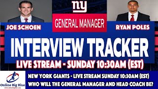 New York Giants - LIVE STREAM SUNDAY 10:30AM (EST)  Who Will The General Manager & Head Coach be?