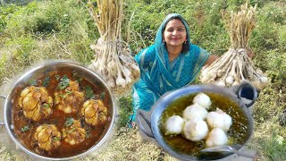 खेत के ताजे गोटा लहसुन की नई सब्जी जिसके आगे चिकन मटन भी फेल है Whole garlic sabji recipe