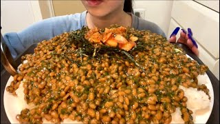 【ASMR，咀嚼音】Natto Rice with sugar！お砂糖入り納豆ご飯！