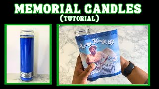 DIY Memorial Candles From Dollar Tree | Using A Inkjet Printer