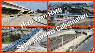 Hızlı Tren çalışmaları Adana merkez geçişi #djimini3 #drone