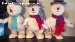 Three Gemmy side steppers Frosty the Snowman