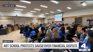 Arts school supporters protest financial dispute with district