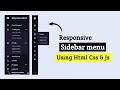 Create a Responsive Sidebar Menu | HTML CSS JavaScript | Mayancoders