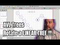 AVL Tree Rotations Practice: Balancing a Huge Linear Tree Step by Step